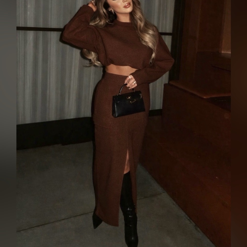 Mango Brown Cargo Skirt- NWT